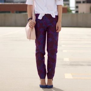 J. Crew jacquard floral pants